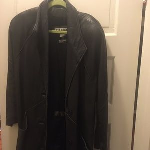 Leather coat